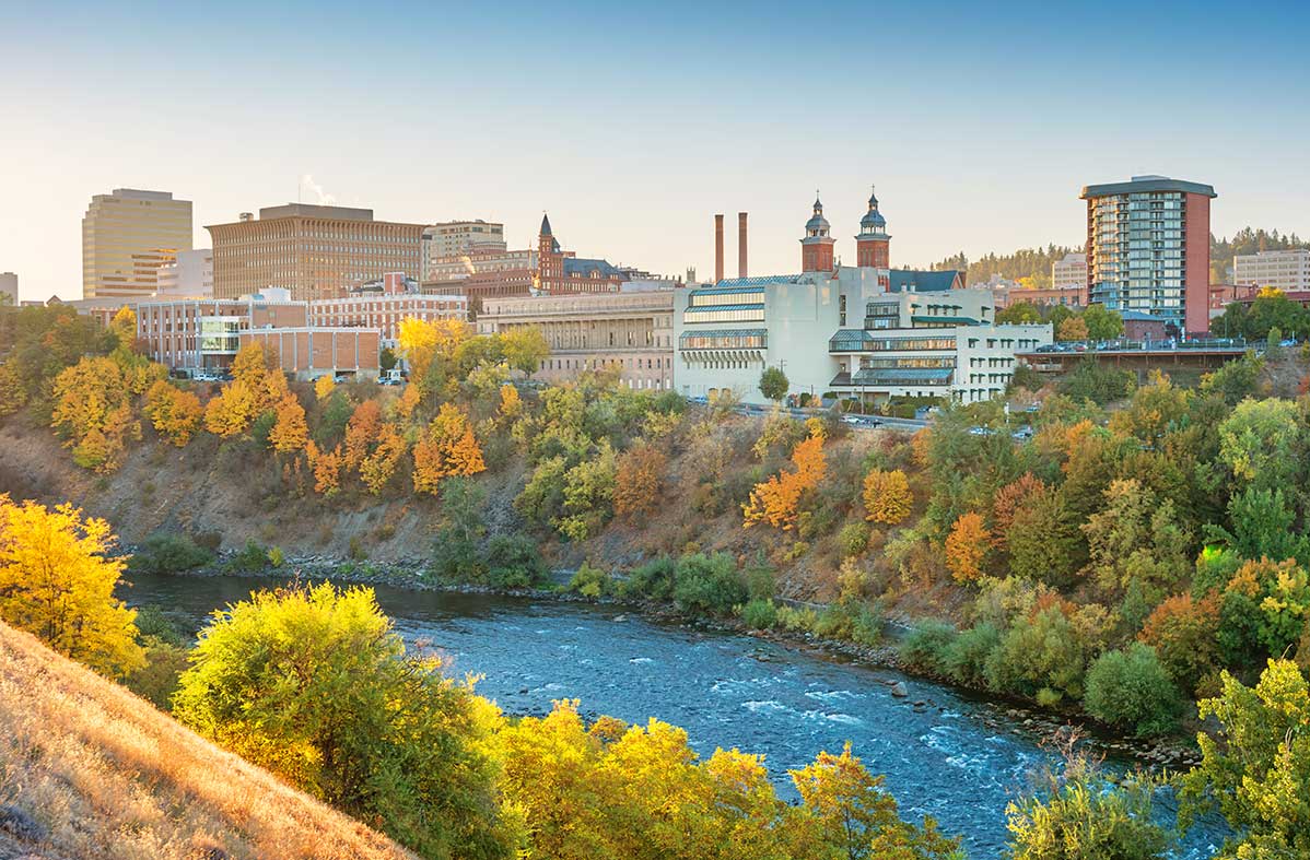 Spokane Local Insurance view of riverfront park