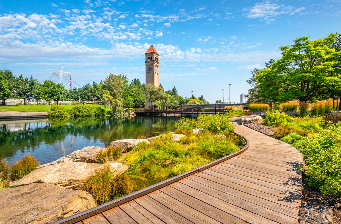 Spokane Local Insurance view of riverfront park